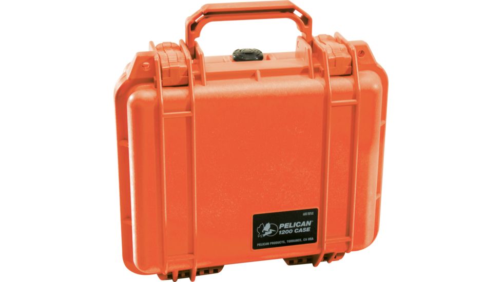 Pelican 1200 Small Protector Waterproof 10.6x10x4.8in Case, Orange w/ Foam