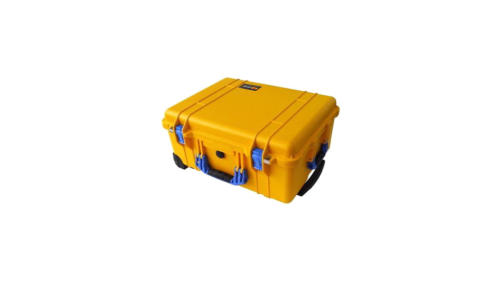 Pelican 1654 Large Crushproof Wheeled Dry Case, 30.75x20.5x11.6in, Yellow w/ Liner &amp; Padded Dividers 1650-024-240