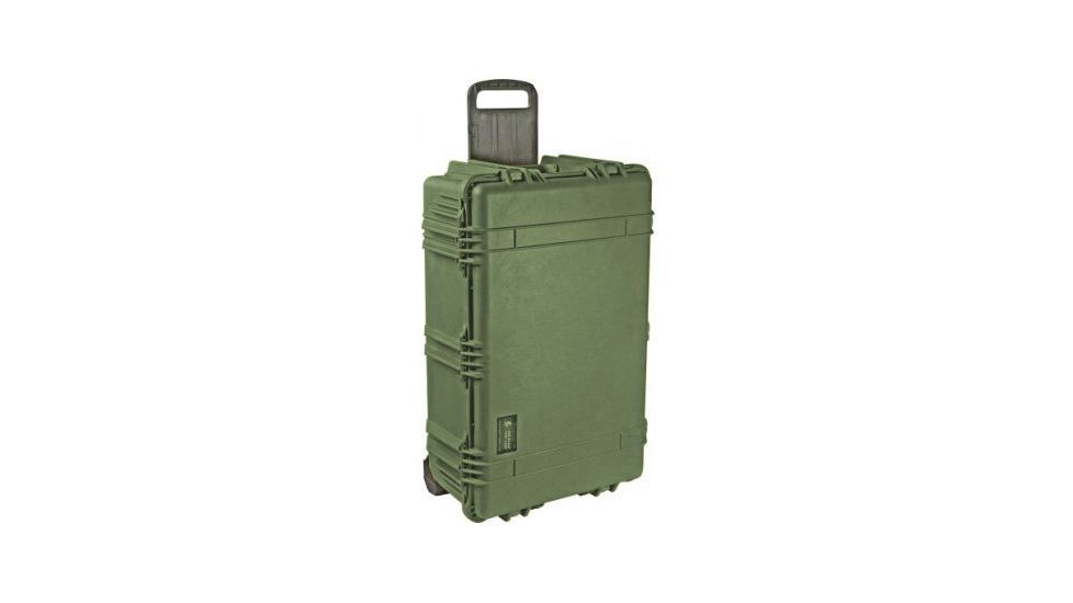 Pelican 1654 Large Crushproof Wheeled Dry Case, 30.75x20.5x11.6in, OD Green w/Padded Dividers, 1650-024-130