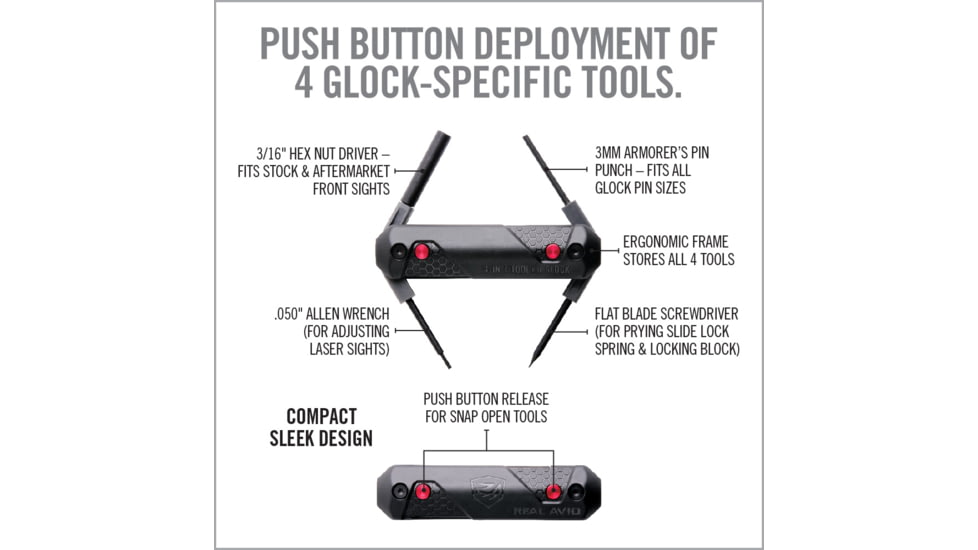 Real Avid 4-In-1 Tool For Glock, AVGLOCK41