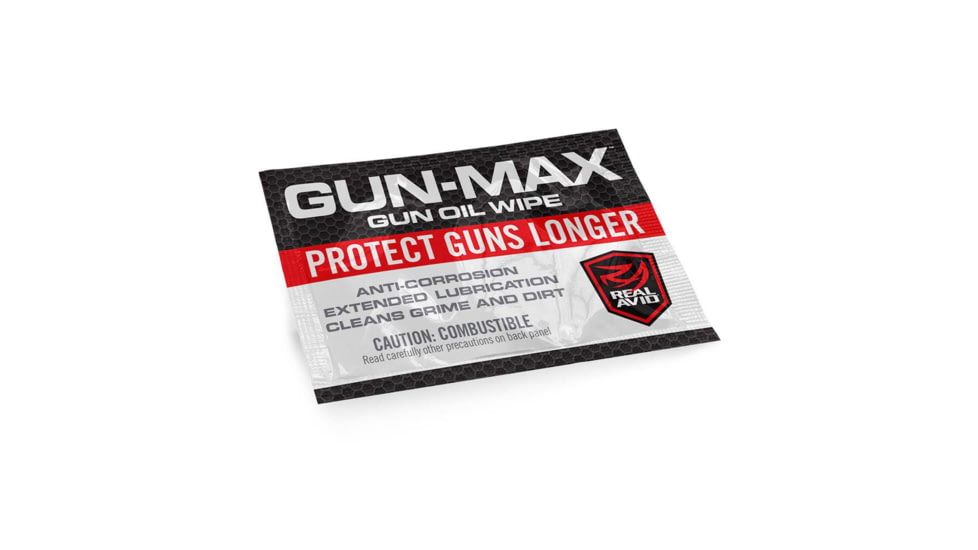 Real Avid Gun-Max Gun Oil Wipes, 25 Pack, AVGMW25