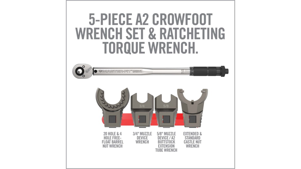 Real Avid Master Fit A2 Crowfoot Wrench Set, 5 Pieces, AVMF5WS