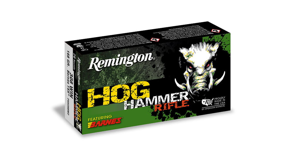 Remington Hog HammerRifle Cartridges, .45-70 Government, Barnes Triple-Shock X Flat Nose, 300 Grain, 20 - Rounds, 27807