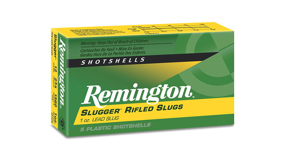 Remington Slugger Rifled Slugs 16 Gauge 4/5 oz 1600 ft/s Rifled Slug Hollow Point 2.75in Centerdire Shotgun Slug Ammo, 5 Rounds, 20614