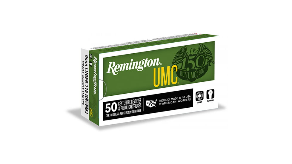 Remington UMC Handgun .357 SIG 125 grain Full Metal Jacket Centerfire Pistol Ammo, 50 Rounds, 23734