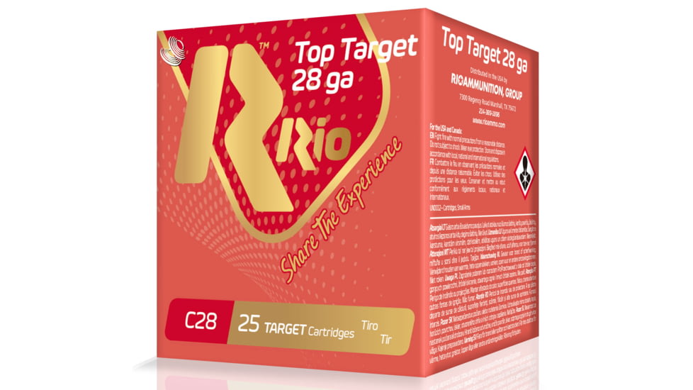 RIO Ammunition RC2875 Top Target 28 Gauge 2.75 3/4 Oz 7.5 Shot 25 Bx/ 10 Cs