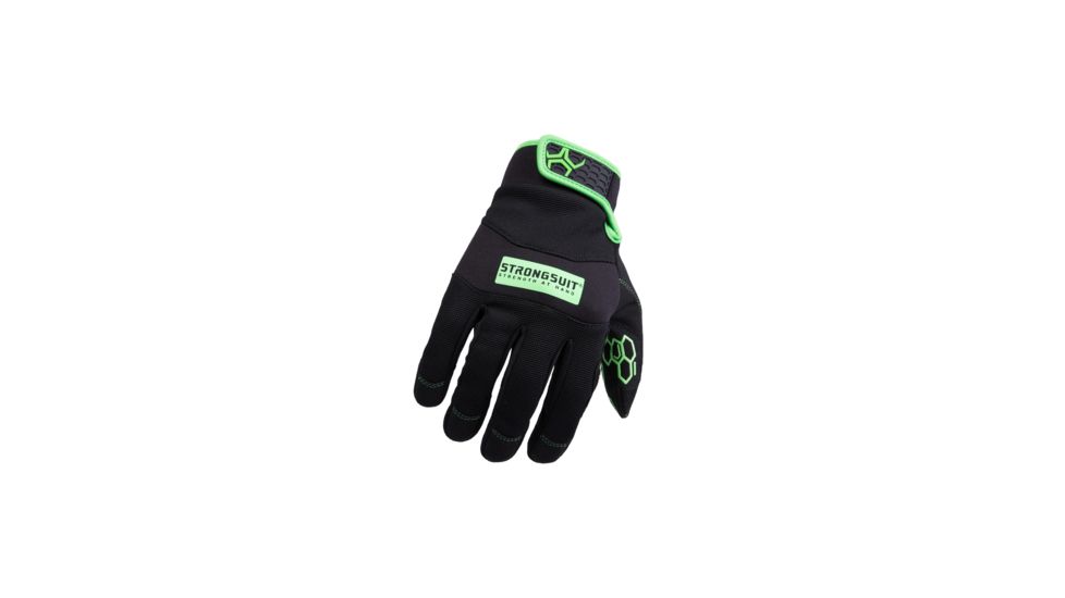 StrongSuit Grasper Gloves, Black/Green, Medium 50600-M