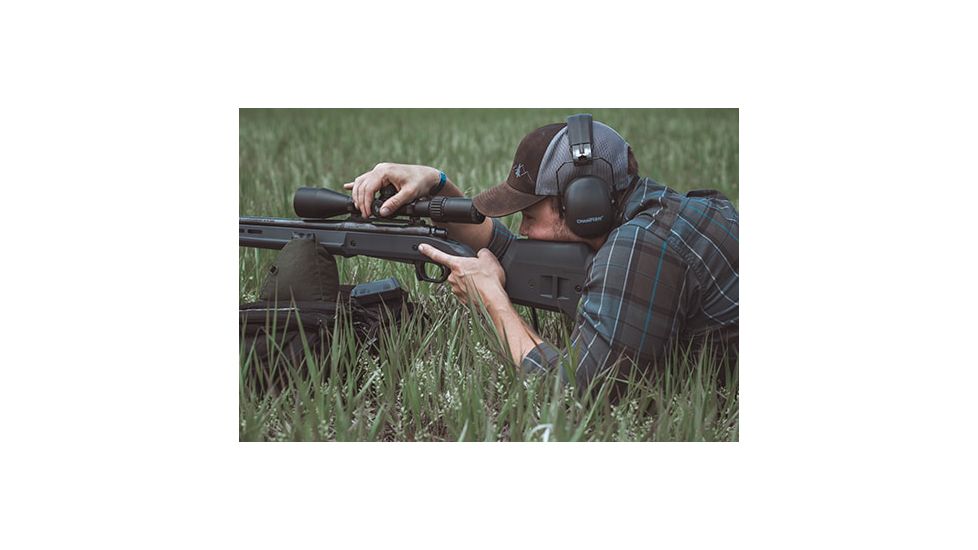 Swampfox Patriot Rifle Scope, 4-16x44mm, 30mm Tube, First Focal Plane, Sharpshooter Grid MIL Reticle, Black, PAT41644-L