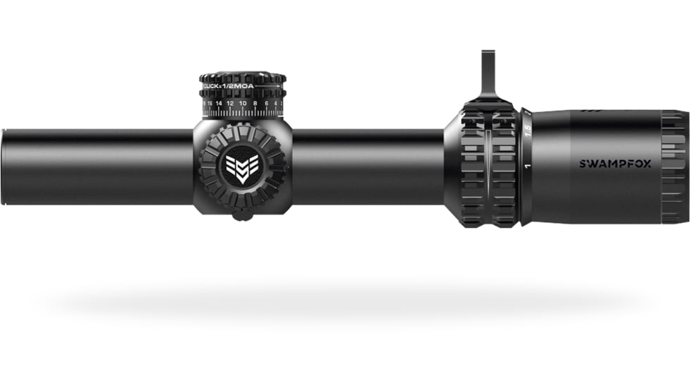 Swampfox Arrowhead Riflescope, 1-8X24, 30mm Tube, Second Focal Plane, IR Green MOA Reticle, Black, ARH18241-GM