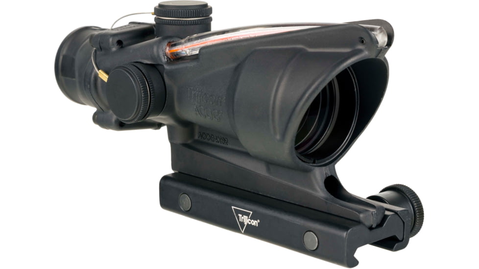 Trijicon ACOG Rifle Scope, 4x32, Dual Illuminated Red Horseshoe/Dot Reticle w/Colt Knob Thumscrew Mount, Black, 100581