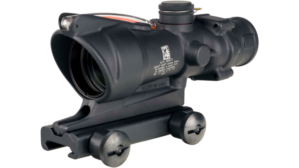 Trijicon ACOG Rifle Scope, 4x32, Dual Illuminated Red Horseshoe/Dot Reticle w/Colt Knob Thumscrew Mount, Black, 100581