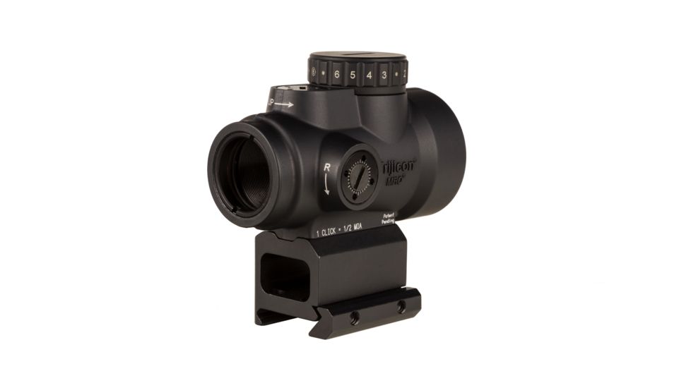 Trijicon MRO HD 1x25mm Red Dot Sights, 68 MOA Reticle w/ 2.0 MOA Dot, Lower 1/3 Co-Witness AC32069 Mount, Angled Glass, Black, 2200053