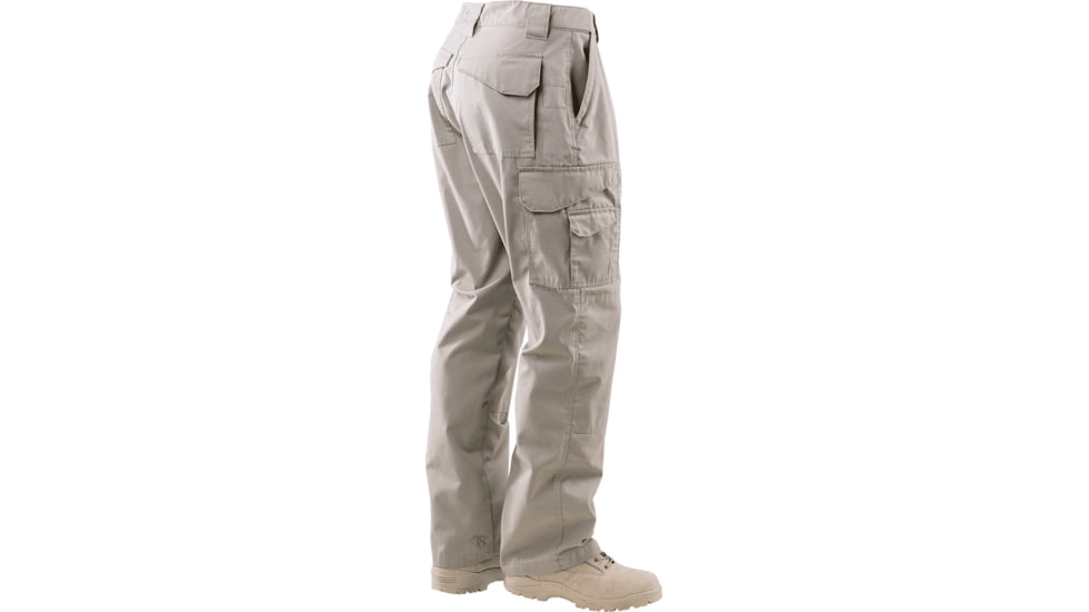 TRU-SPEC 24-7 Series Tactical Pants - Mens, 100% Cotton, Khaki, Waist 28 in, Inseam 37 in, 1070082