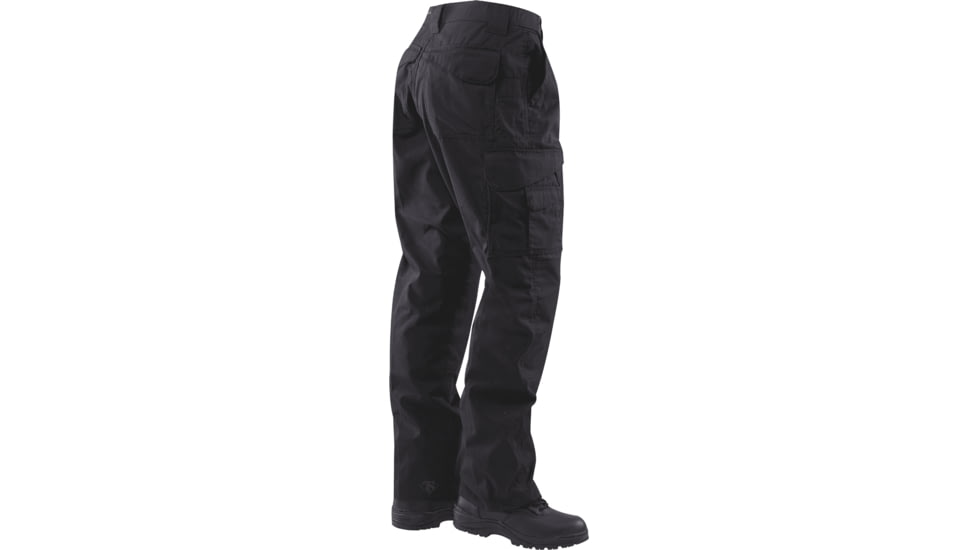 TRU-SPEC 24-7 Series Tactical Teflon Pants - Mens, PolyCotton Ripstop, Black, Unhemmed, Waist 28 in, Inseam 37 in, 1062082