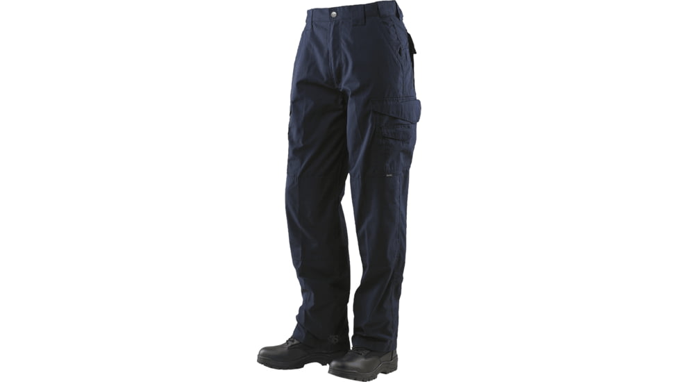 TRU-SPEC 24-7 Series Tactical Teflon Pants - Mens, PolyCotton Ripstop, Dark Navy, Unhemmed, Waist 28 in, Inseam 37 in, 1061082