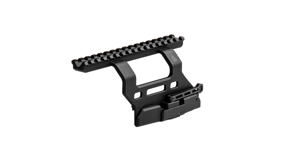 UTG Pro ACCU-SYNC QR AK Side Mount, Universal, 2 Slots, Matte Black Anodized Steel-reinforced 6061-T6 Aluminum, Black, MT-UAK01