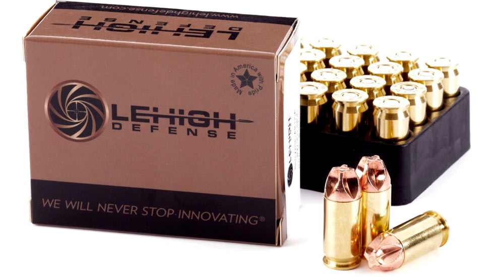 Lehigh Defense Xtreme Defense .45 ACP 135 Grain Fluid Transfer Monolithic Brass Cased Centerfire Pistol Ammo, 20 Rounds, LA45135XD