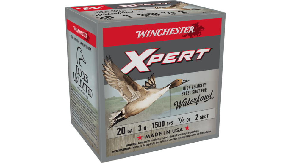 Winchester Super-X Shotshell 20 Gauge 7/8 oz 3in Centerfire Shotgun Ammo, 25 Rounds, WEX2032