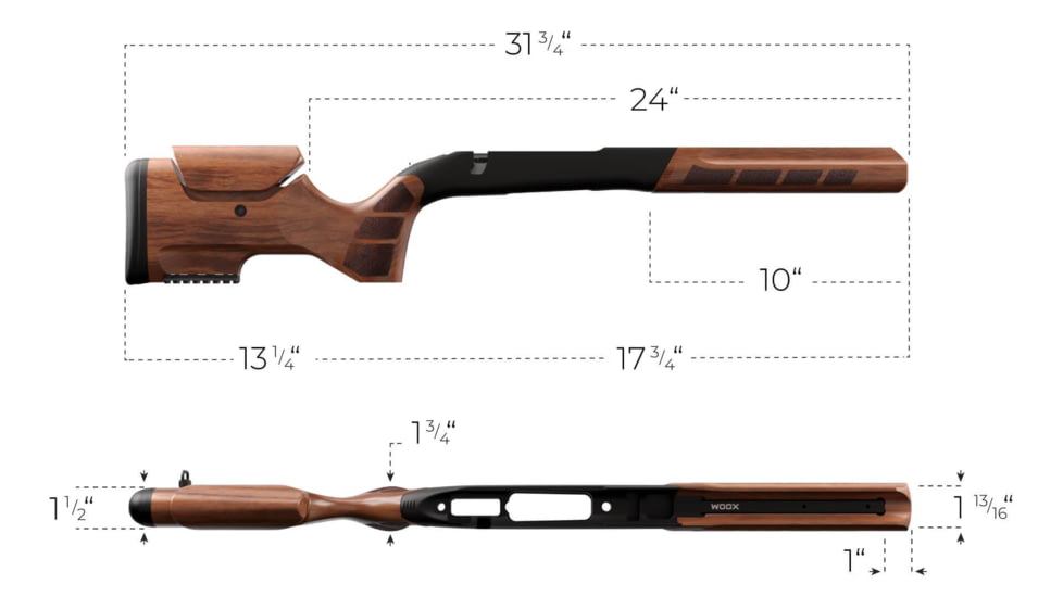 WOOX Exactus Precision Stock - Sauer 100 Chassis, Right Hand, Walnut, SH.GNS002.21