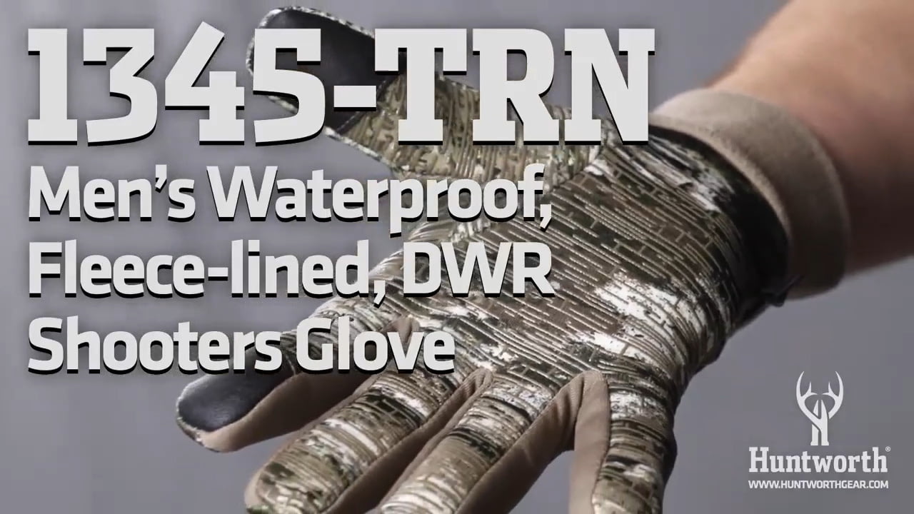 opplanet huntworth 1345 trn mens waterproof fleece lined dwr shooters glove video