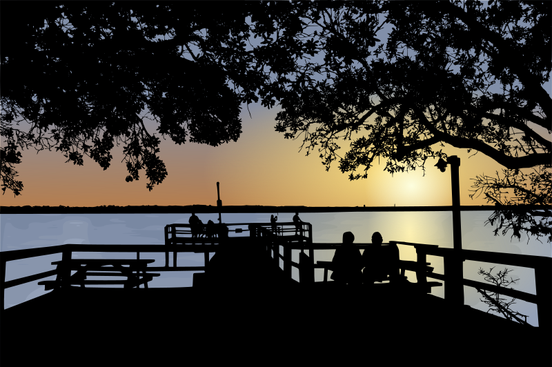 People Viewing A Sunset - Simple Colour Remix