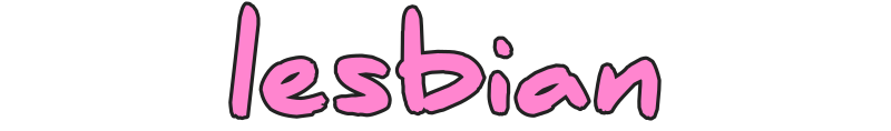 Lesbian word in pink text