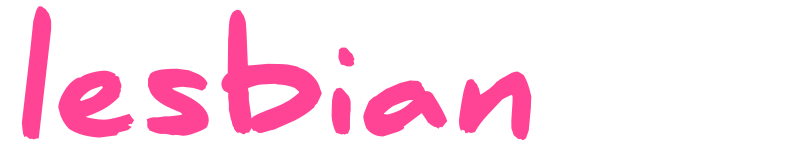 Lesbian in bright pink text no outline