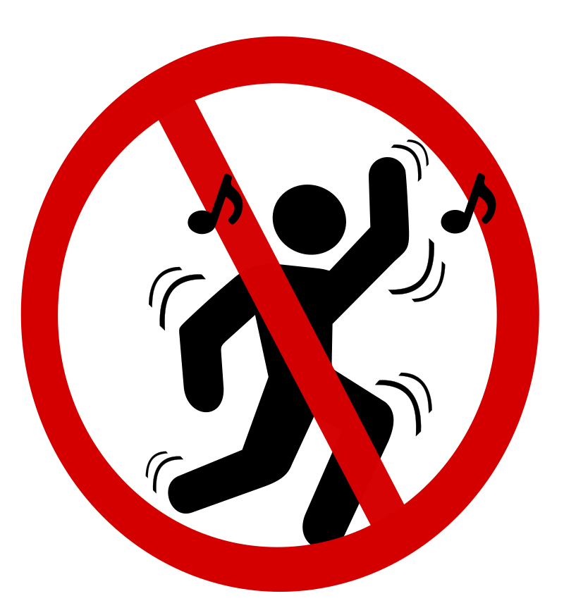 No Dancing Sign