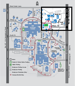 Detailed Accessibility Map of Main Campus, Northeast Section