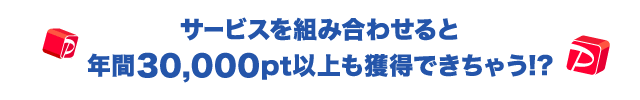 サービスを組み合わせると年間30,000pt以上も獲得できちゃう！？