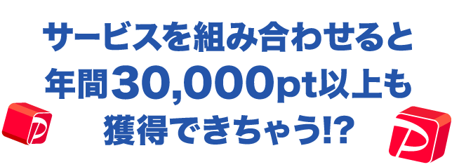 サービスを組み合わせると年間30,000pt以上も獲得できちゃう！？