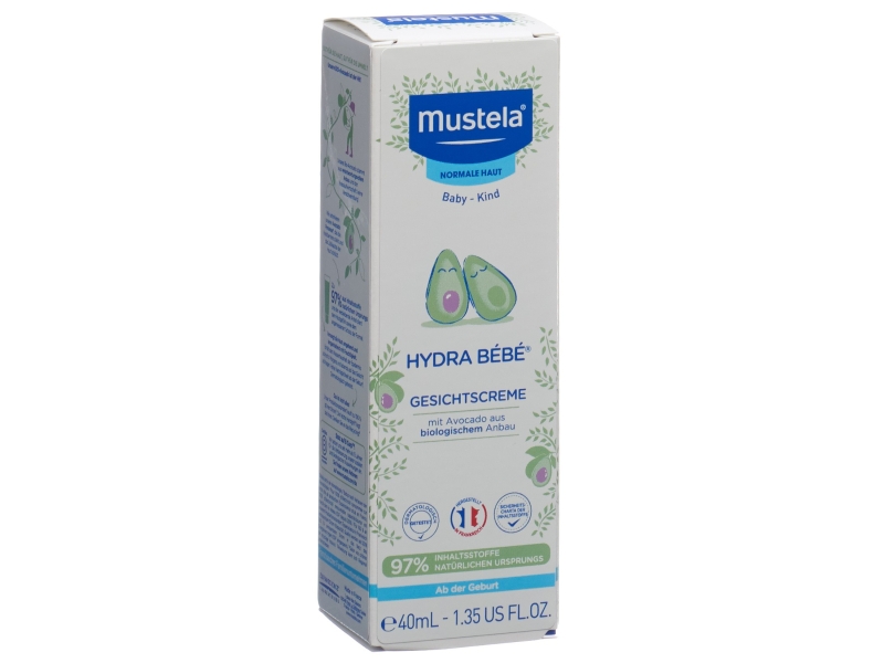 MUSTELA Hydra bébé crème visage peau normale 40 ml