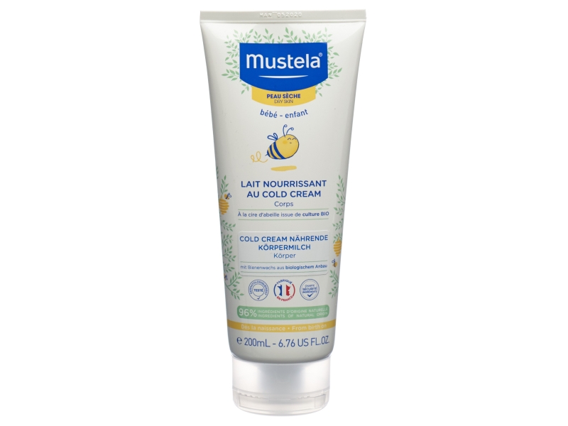 MUSTELA Lait Corps Cold Cream Peau Sèche, 200 ml