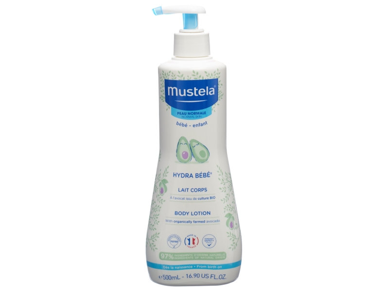 MUSTELA Hydra Bébé Lait Corp Peau Normale, 500 ml