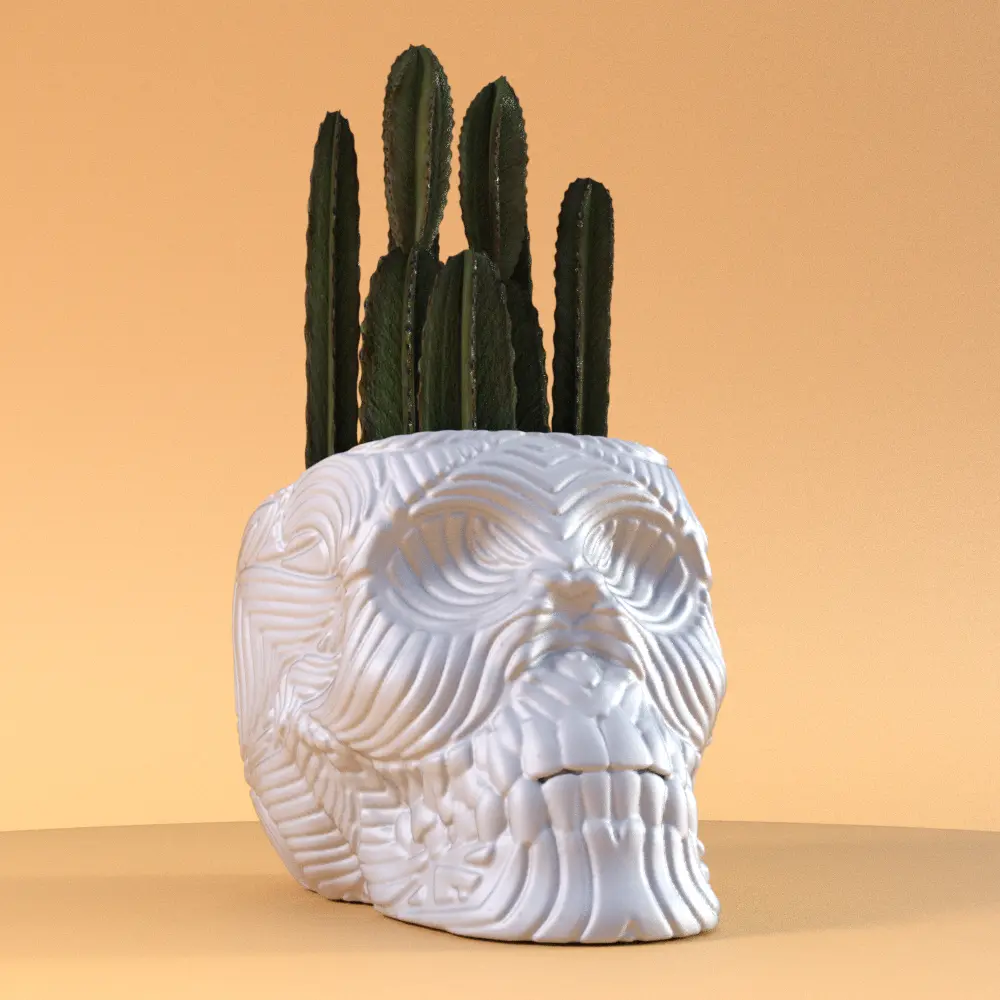 Home page module: SKULL FLOWER POT