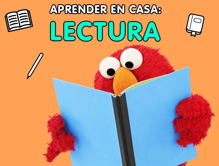 Elmo leyendo un libro 