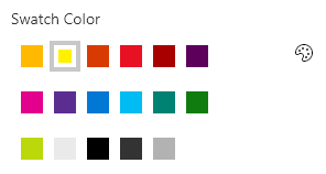 Swatch color picker select color