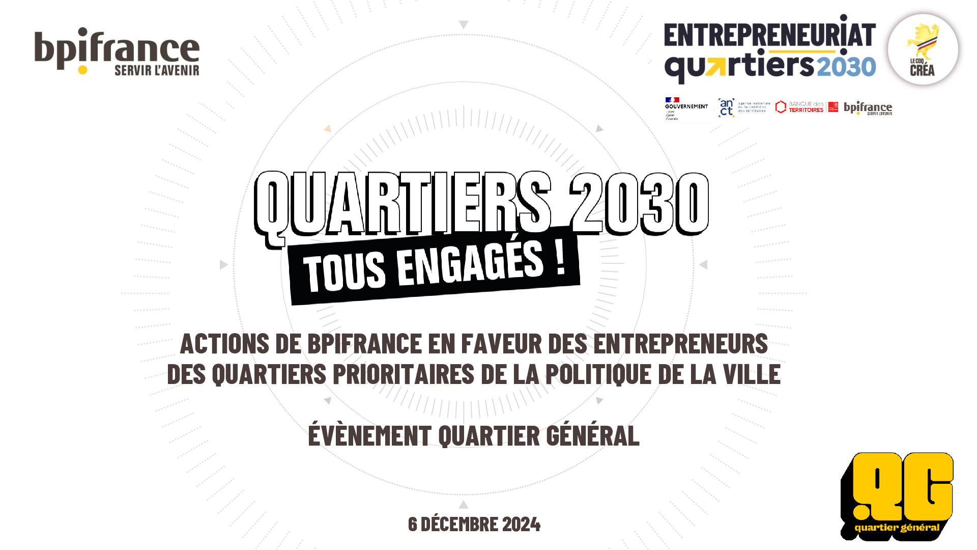 2024 12 06 – DP – ACTIONS DE BPIFRANCE EN FAVEUR DES ENTREPRENEURS ET EVENEMENT QUARTIER GENERAL