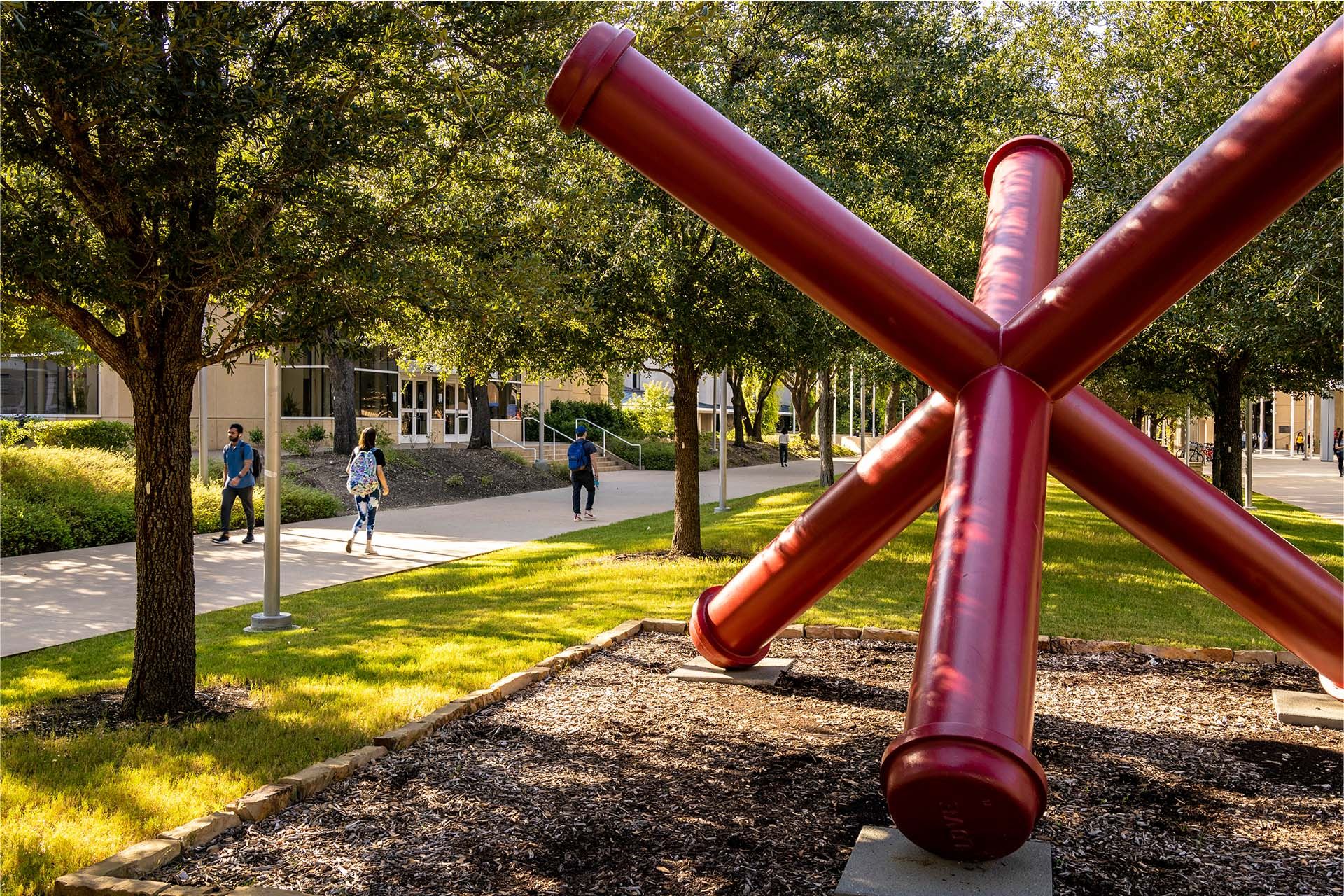 Love Jack sculpture on the campus mall