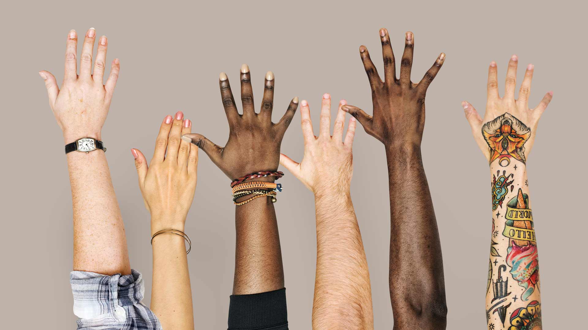 Group of hands