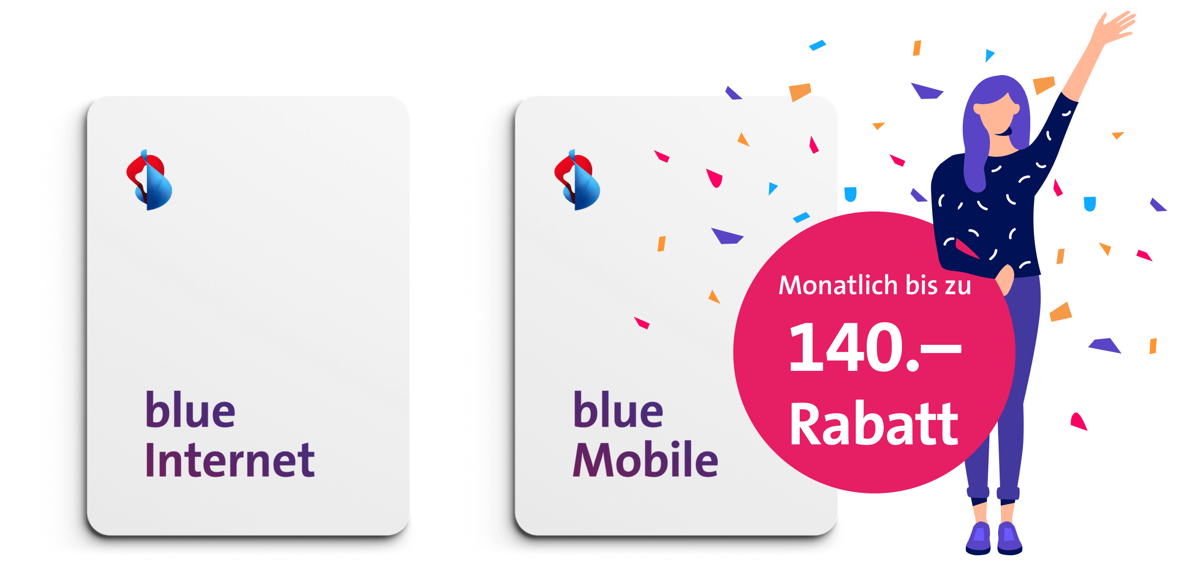 Swisscom Internet & Mobile kombinieren: Monatlich bis zu 140.– Rabatt