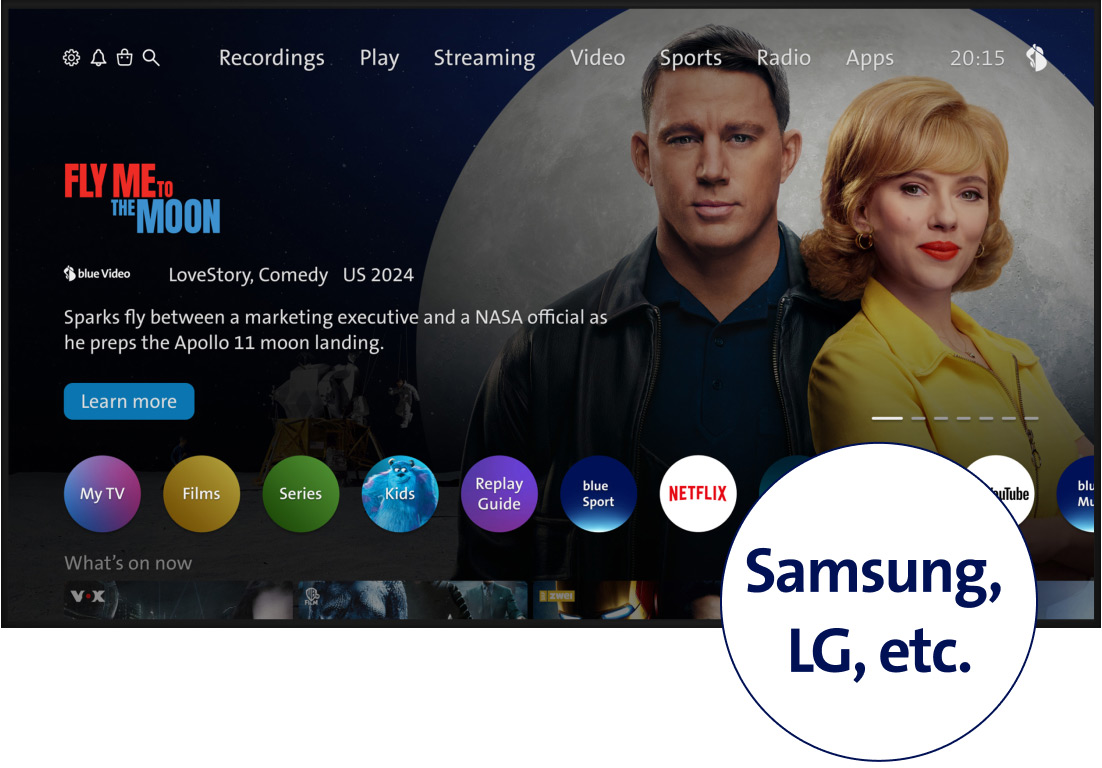 Swisscom blue TV on Smart TVs (Samsung, LG etc.)