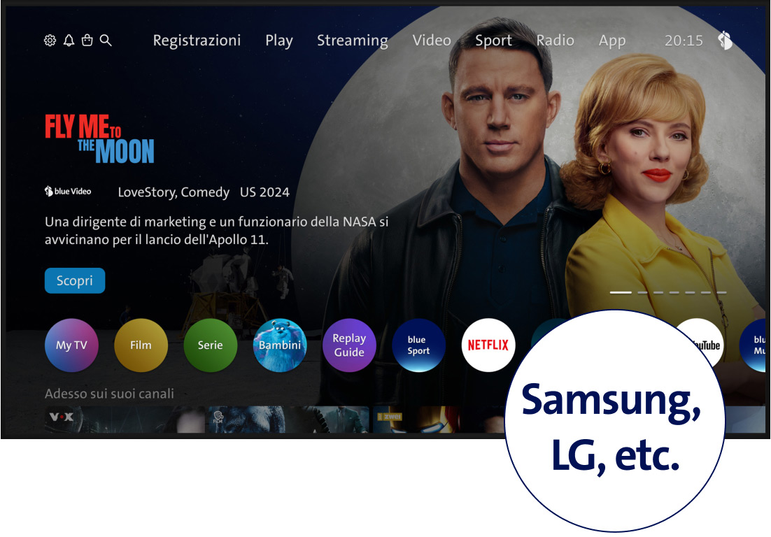 Swisscom blue TV su Smart TV (Samsung, LG, ecc.)