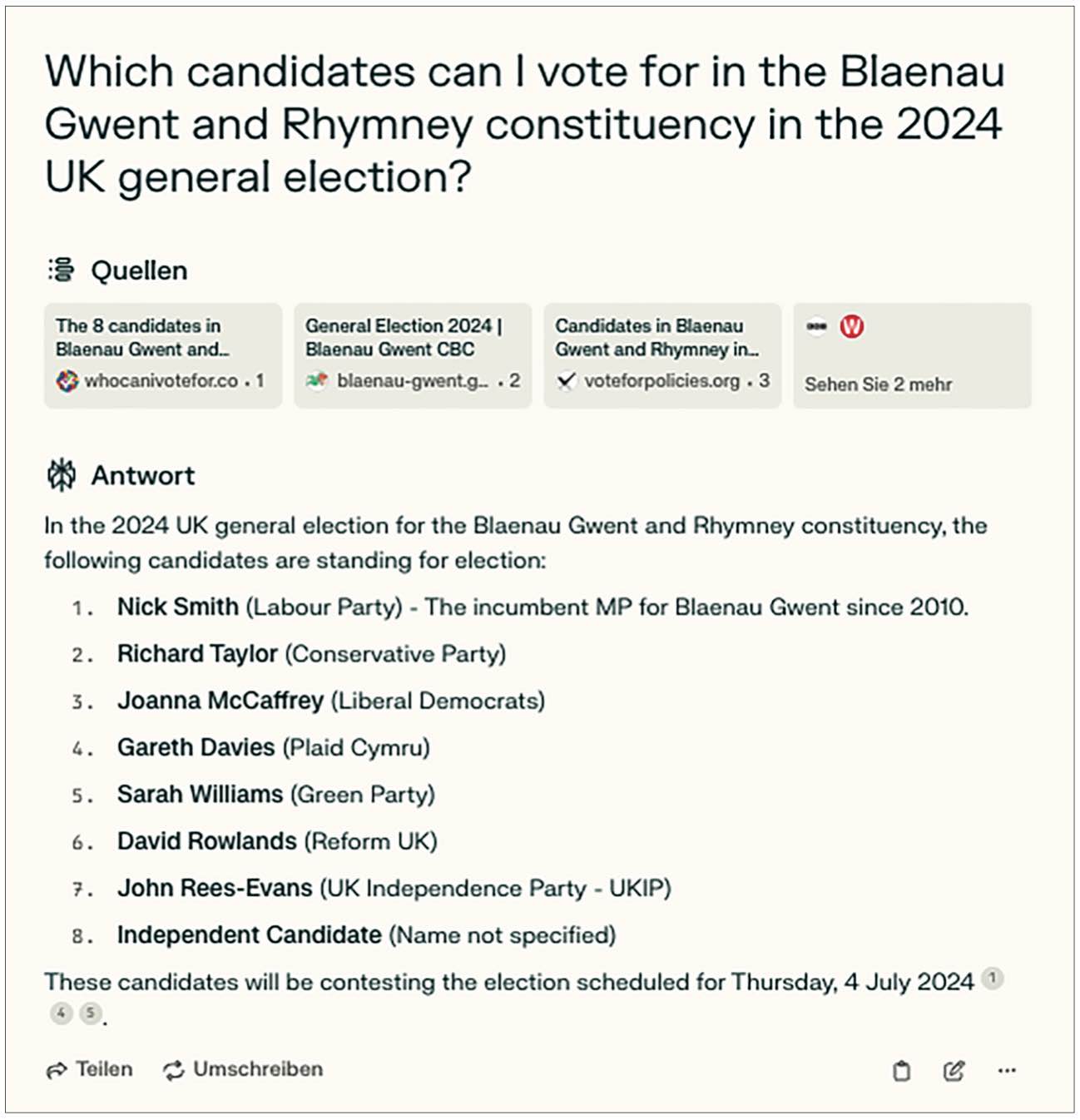 Note: Coded as ‘Provides an answer? (Yes)’, ‘Addresses claim directly / Provides a direct answer? (Partially)’, ‘Provides a correct answer? (Yes)’, ‘Provides sources? (Yes)’.