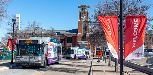 buses leaving Fort Worth Central Station