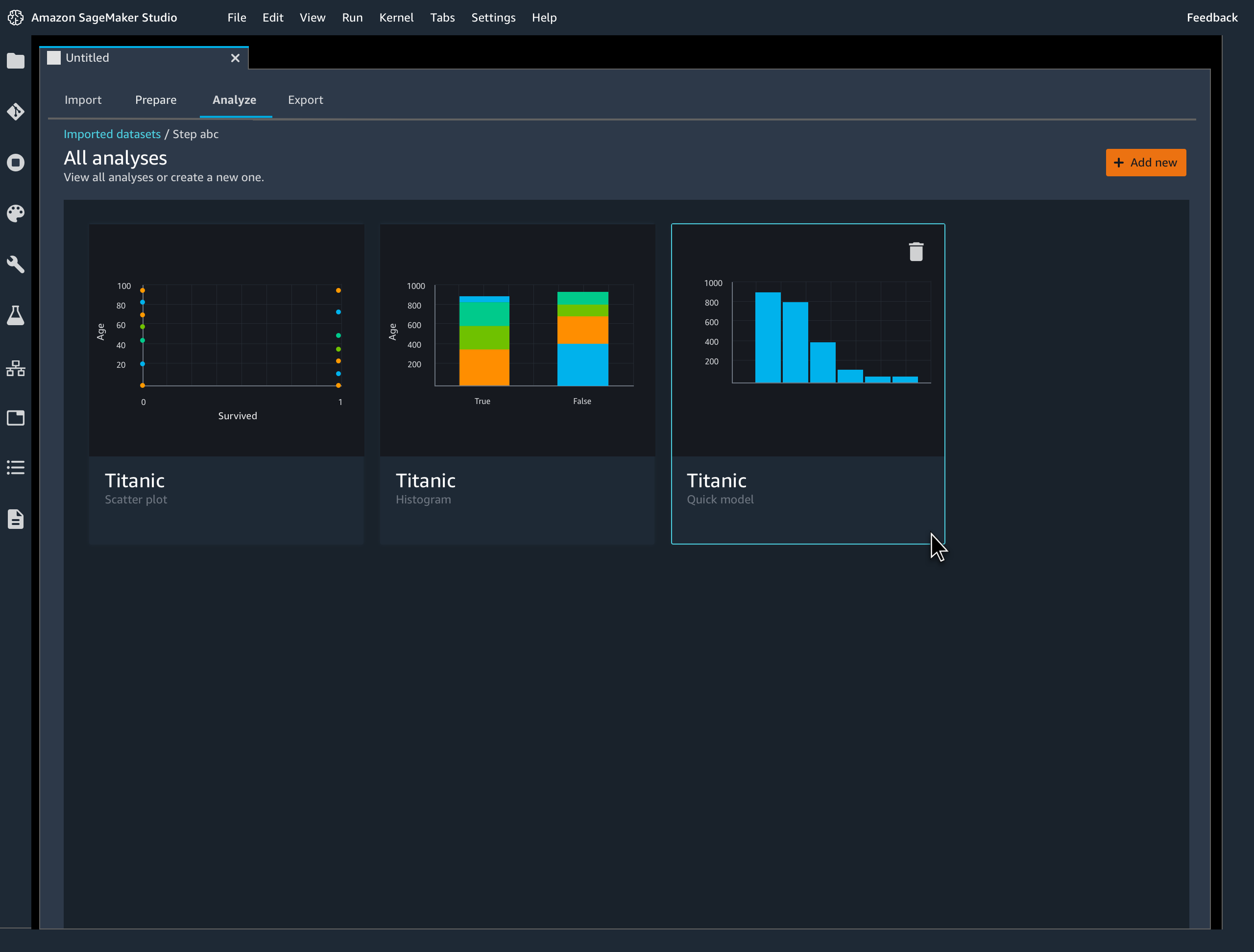 使用 SageMaker Data Wrangler 直观地了解数据