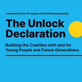 Brand new Youth Coalition launch #UnlockTheFuture Declaration at the 76th session of the UN General Assembly