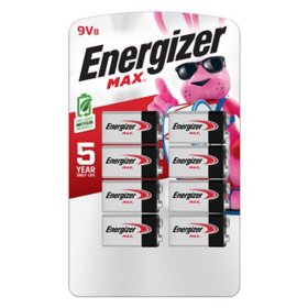 Energizer MAX 9 Volt Alkaline Batteries, 8 pk.