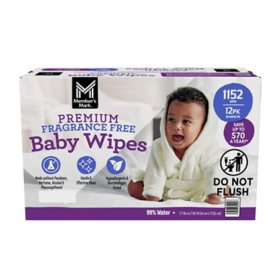 Member's Mark Premium Baby Wipes, Fragrance Free, 12 pk., 1152 Wipes