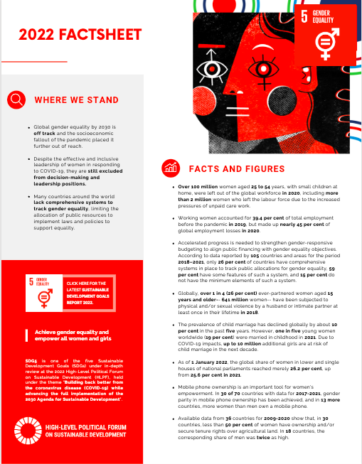 SDG5 Factsheet 2022